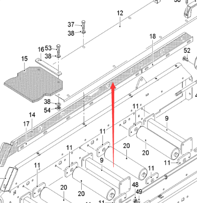 Milling machine rubber deflector Part number 18314