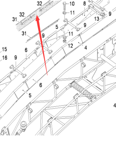 Milling machine rubber deflector Part number 17490