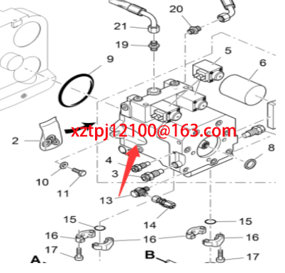 Paver walking pump Q1 part number 9628171000