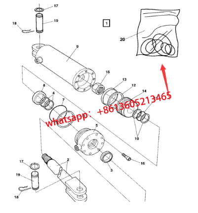 Road roller steering cylinder repair kit 392106