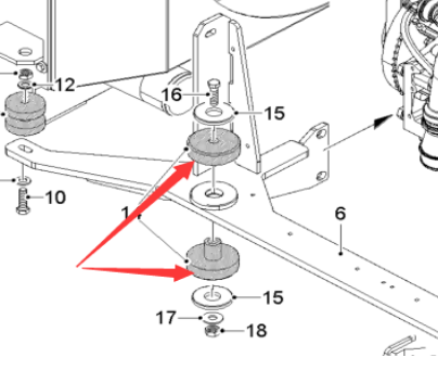 Milling machine engine leg part number 190715