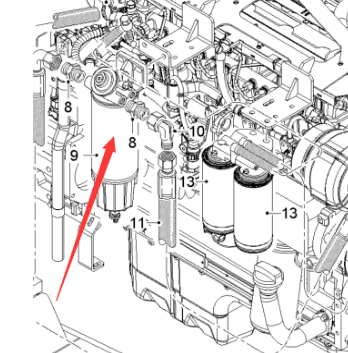 Milling oil water separator assembly Part No. 2054