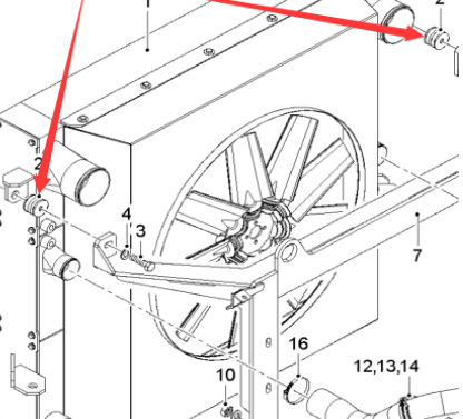Mill radiator damper block part number 195830