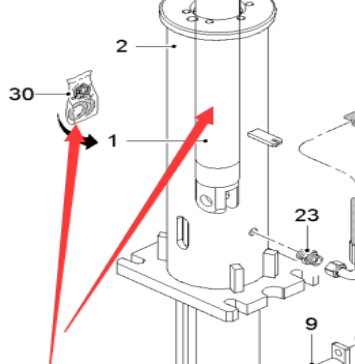 Milling machine support cylinder repair package Pa