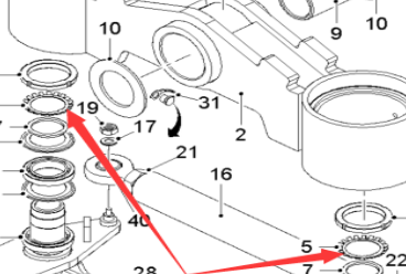Milling machine front axle ear shaft nut lock plat
