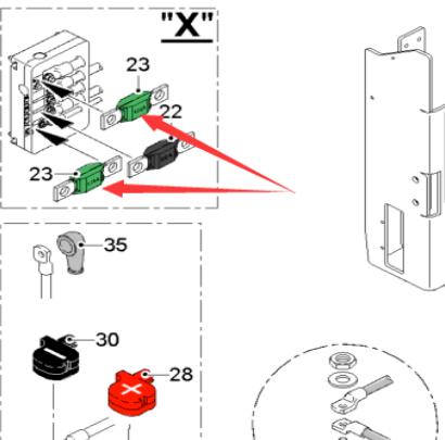 Milling machine power fuse 32V Part No. 2106036