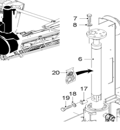 Milling machine support cylinder repair kit Part n