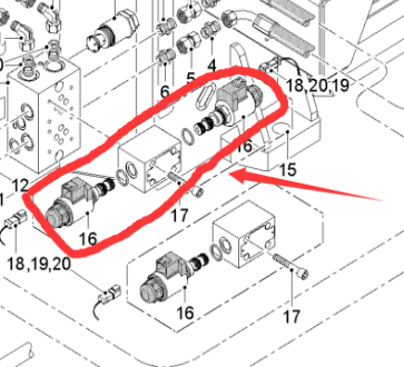Milling machine magnetic valve assembly Part No. 2