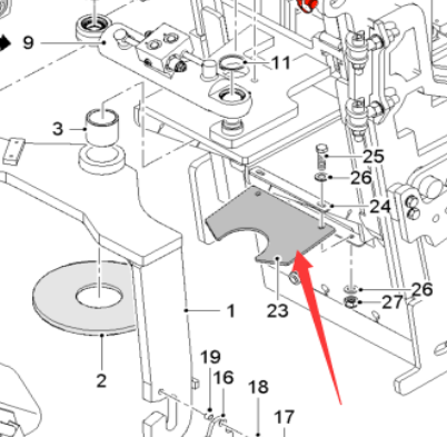 Milling machine throwing port rubber stopper plate