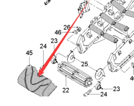 Milling machine conveyor belt part number 2185067