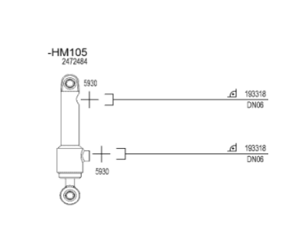 Milling machine scraper cylinder part number 24724