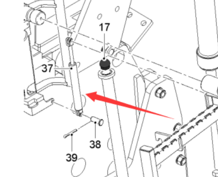Milling machine ceiling gas spring part number 212