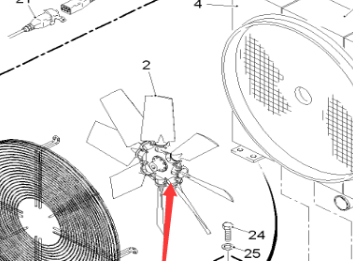 Milling machine fan part number 2053101
