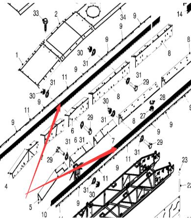 Wirtgen secondary rubber deflector part number 113