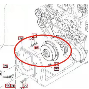 Milling machine hydraulic pump drive coupling part