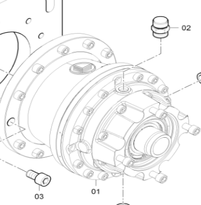 SD2550CS paver spiral motor reducer 4812027557