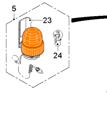 Milling machine rotary warning light Part No. 2305