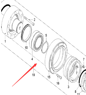 Milling machine removable bearing part number 1908