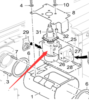 Milling machine steering machine part number 33297