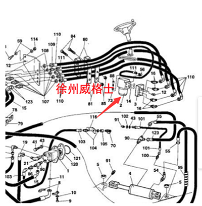 Paving machine steering gear steering gear part nu