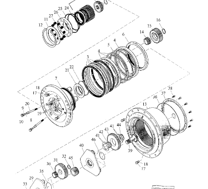 Paving machine walking reducer part number 4700371
