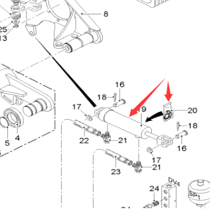 Milling machine milling belt cylinder repair kit P