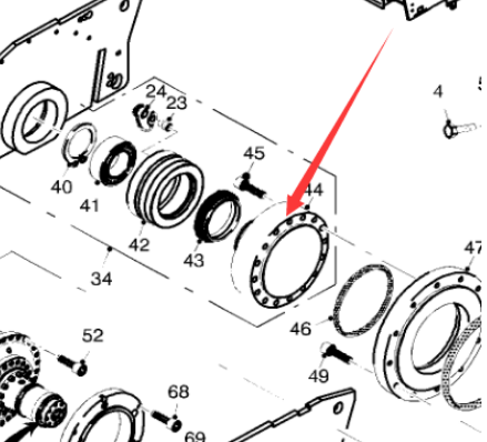 Milling machine bearing shaft part number 116258