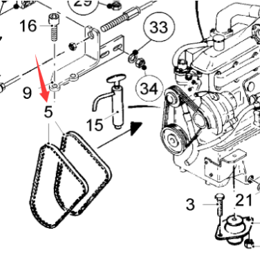Wirtgen engine belt part number 58481