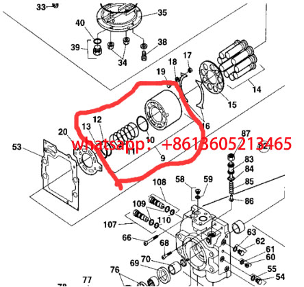 Roller walking pump cylinder body part number 9014