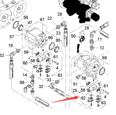 Wirtgen rear hydraulic pump part number 143333