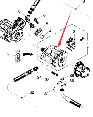 Wirtgen rear hydraulic pump part number 41684