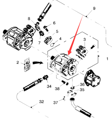 Wirtgen front hydraulic pump part number 79128