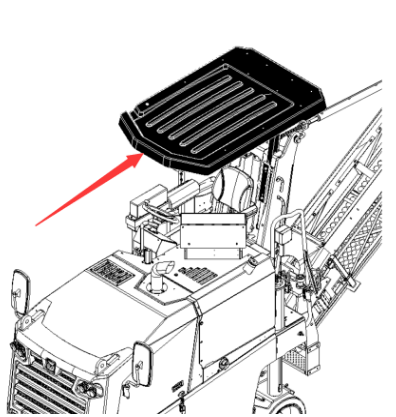 Wirtgen cab ceiling part number 2525557