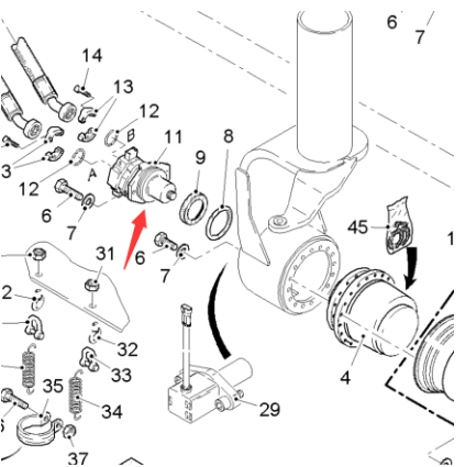 Wittgen left walking motor part number 192791