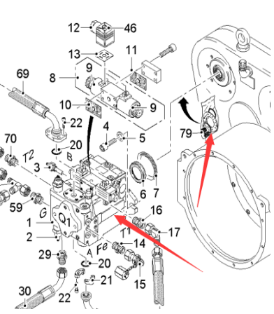 Wirtgen walking pump Assembly Part number 167036