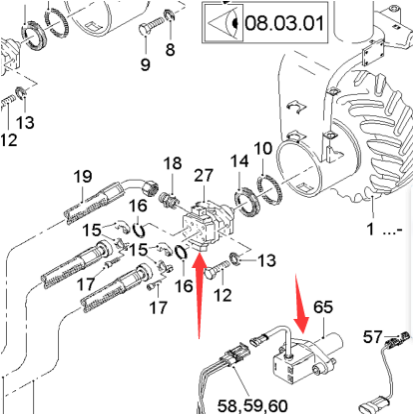 Wittgen left walking motor part number 170608