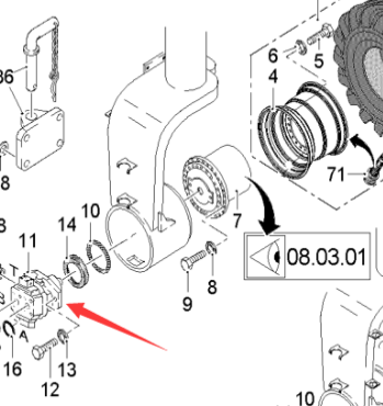 Wittgen left walk motor part number 80022