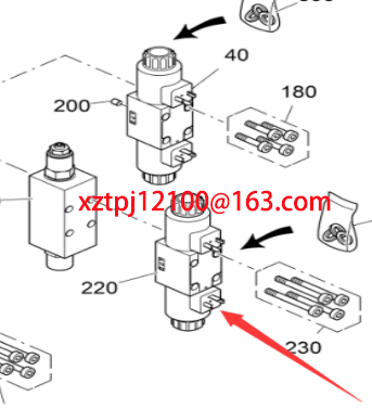 Spreader lock arm oil cylinder solenoid valve 9653