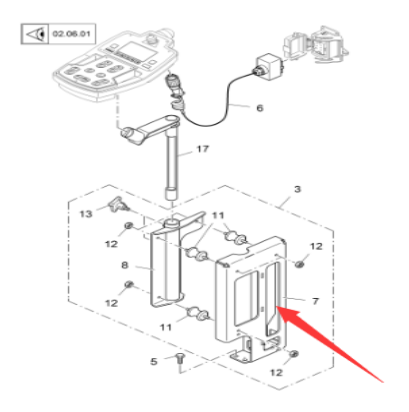 Imported paver edge control box bracket, 2105381