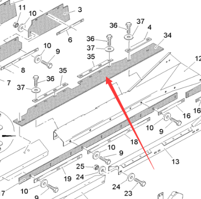 Milling machine primary deflector part number 1909