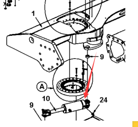 Wirtgen milling machine globe valve Part number 13