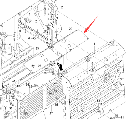 Wirtgen rear cover plate part number 2204373