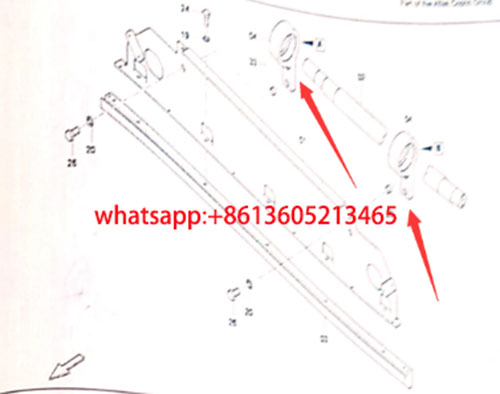 Laying machine rammer connecting rod part number 4