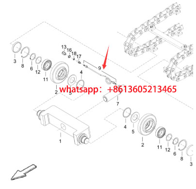 Asphalt paver tensioning oil cylinder oil pipe 481
