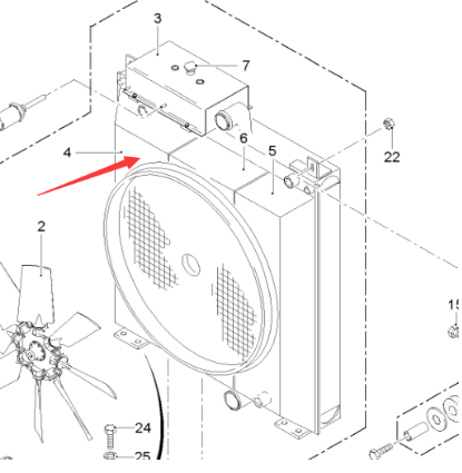 Wirtgen engine water tank part number 2053240