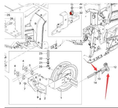 Wirtgen cleaning high-pressure water gun part numb