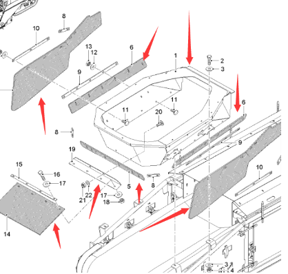 Wirtgen feed hopper Assembly Part number 2123014