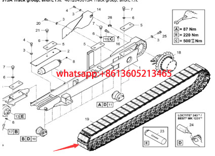 Laying machine track chain assembly part number 48
