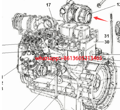 Paver engine turbocharger part number 4812269579