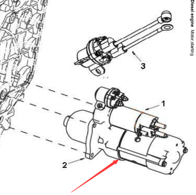 Laying machine engine starter part number 48122716